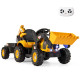 12V Electric Construction Vehicle 4 in 1 Ride on Tractor Excavator & Bulldozer for Kids-Yellow - Gallery View 2 of 20