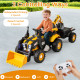 12V Electric Construction Vehicle 4 in 1 Ride on Tractor Excavator & Bulldozer for Kids-Yellow - Gallery View 6 of 20