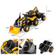 12V Electric Construction Vehicle 4 in 1 Ride on Tractor Excavator & Bulldozer for Kids-Yellow - Gallery View 18 of 20
